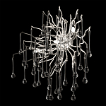 Бра с лучеобразным основанием и подвесками из прозрачного стекла в виде длинных капель Droplet Chandelier варинант исполнения - 12 | Loft Concept в Брянске