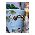 Кашпо из голубого фарфора с бронзовыми элементами Blue Garden варинант исполнения - 6 | Loft Concept в Брянске