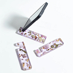 Подставка для телефона из эпоксидной смолы с цветами розовая Epoxy Flowers Phone Stand Pink варинант исполнения - 3 | Loft Concept в Брянске