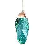 Подвесной светильник Soar Hanging Lamp Brass Emerald Изумрудный варинант исполнения - 1 | Loft Concept в Брянске
