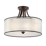 Потолочный светильник с двойным цилиндрическим плафоном из белого стекла и прозрачной органзы Kichler варинант исполнения - 17 | Loft Concept в Брянске