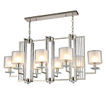 Люстра прямоугольной формы с 8-ю цилиндрическими плафонами из стекла Laurent варинант исполнения - 2 | Loft Concept в Брянске