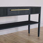 Дизайнерская Консоль с полкой и ящиком Primo Черный дуб варинант исполнения - 3 | Loft Concept в Брянске