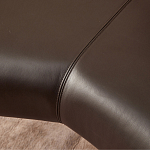 Кушетка с деревянным каркасом и сиденьем из коричневой натуральной кожи Moon Walnut Furniture варинант исполнения - 2 | Loft Concept в Брянске