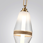 Подвесной светильник со стеклянным плафоном и декоративной вставкой из текстурного камня Tectona  варинант исполнения - 5 | Loft Concept в Брянске