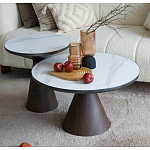 Столик журнальный круглый на конусовидном металлическом основании Sustainability варинант исполнения - 2 | Loft Concept в Брянске