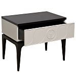 Тумбочка прикроватная с ящиком черно-серого цвета Noble Nightstand варинант исполнения - 2 | Loft Concept в Брянске