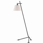 Торшер с черным наклонным корпусом и конусовидным абажуром Black Tripod варинант исполнения - 4 | Loft Concept в Брянске