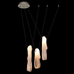 Подвесной светильник белого цвета с 3-мя изогнутыми плафонами Flow Loop варинант исполнения - 3 | Loft Concept в Брянске