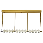 Линейная люстра Celestin Spheres Brass Linear Chandelier варинант исполнения - 1 | Loft Concept в Брянске
