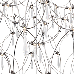 Люстра с тонким металлическим каркасом цвета хром Quasar варинант исполнения - 4 | Loft Concept в Брянске