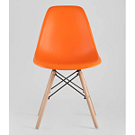 Пластиковый стул на ножках из массива бука Eames Orange варинант исполнения - 4 | Loft Concept в Брянске