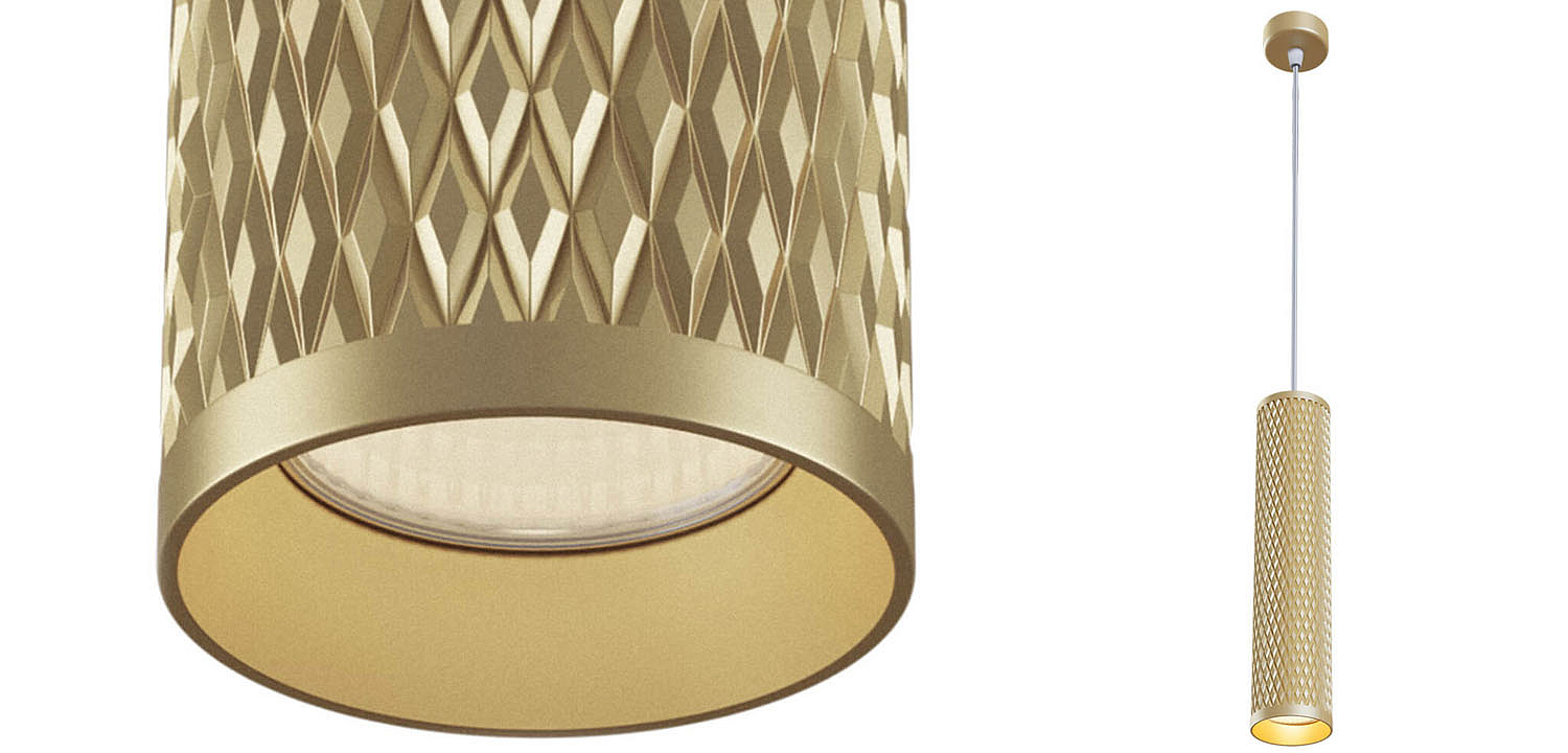 Подвесной светильник Trumpet tube gold rhombus Подвесной светильник Trumpet tube gold rhombus - Loft-Concept в Брянске