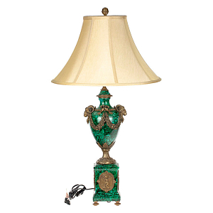 Светильник фарфоровый зеленый Gerald