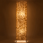 Торшер из перламутра на металлическом каркасе Indonesian Tower 3 варинант исполнения - 4 | Loft Concept в Брянске