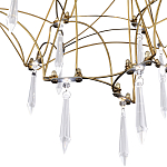 Потолочный светильник с тонкой металлической конструкцией цвета золото Quasar варинант исполнения - 4 | Loft Concept в Брянске