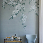 Обои ручная роспись Jasmine Standard colourway on Wood Ash slub silk варинант исполнения - 2 | Loft Concept в Брянске