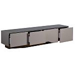 Тумба под телевизор со стеклянной столешницей и с выдвижными ящиками Minimalist Accent варинант исполнения - 2 | Loft Concept в Брянске