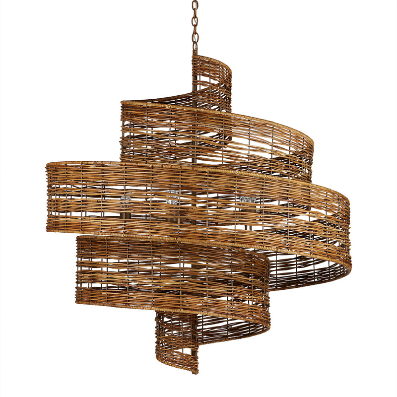 Люстра фактурная в виде спирали Enveloping Art Коричневый в Брянске | Loft Concept 