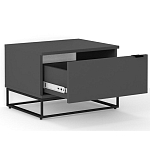 Тумба прикроватная цвета графит с ящиками Strict Lines варинант исполнения - 3 | Loft Concept в Брянске