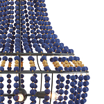 Люстра каплевидной формы декорированная синими и золотыми бусинами Blue Beads варинант исполнения - 1 | Loft Concept в Брянске