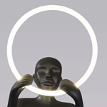 Торшер черная статуэтка Statue In The Clouds Floor Lamp варинант исполнения - 3 | Loft Concept в Брянске