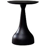 Приставной круглый столик из массива акации Veras Black Side Table варинант исполнения - 1 | Loft Concept в Брянске