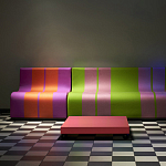 Дизайнерский кофейный стол на круглых ножках Poltronova T02 Pink Coffee Table варинант исполнения - 6 | Loft Concept в Брянске