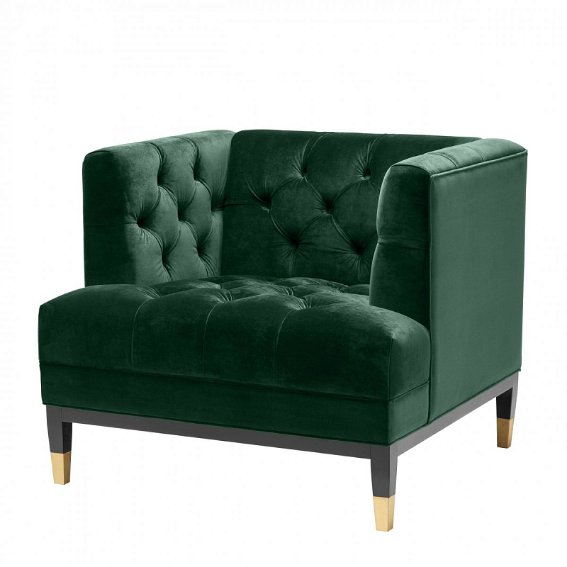 Кресло Eichholtz Chair Castelle Green Зеленый Черный Латунь Кресло Eichholtz Chair Castelle Green Зеленый Черный Латунь в Брянске | Loft Concept