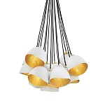 Люстра с 15-ю белыми  плафонами с золотой внутренней поверхностью Hinkley варинант исполнения - 1 | Loft Concept в Брянске