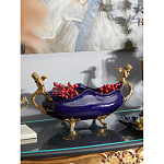 Чаша темно-синяя фарфоровая с бронзовыми ручками в виде ангелов Eden Garden варинант исполнения - 3 | Loft Concept в Брянске