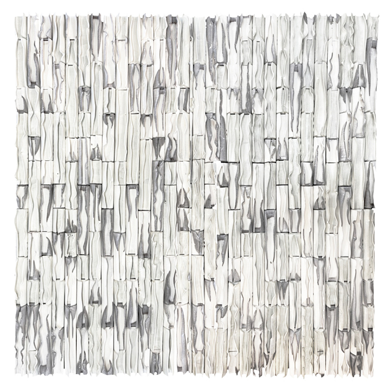 Объемное фактурное панно Metropolis in shades of White Белый бетон в Брянске | Loft Concept 