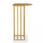 Консоль с чёрной столешницей и золотым фигурным основанием Cosmo варинант исполнения - 3 | Loft Concept в Брянске