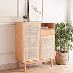 Комод с плетеными дверками и открытой нишей  с ящиком Dora Sideboard варинант исполнения - 2 | Loft Concept в Брянске