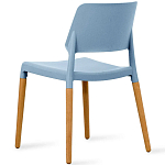 Пластиковый стул на ножках из массива бука Ferret Blue варинант исполнения - 7 | Loft Concept в Брянске