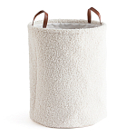 Корзина для белья из ткани букле Boucle Organizers Round варинант исполнения - 1 | Loft Concept в Брянске