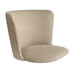 Барный стул со спинкой на 4-х коричневых ножках Бежевый Велюр Ava Charm варинант исполнения - 2 | Loft Concept в Брянске