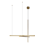 Люстра с 3-мя  пересекающимися цилиндрическими плафонами на тонких тросах Trumpet tube варинант исполнения - 6 | Loft Concept в Брянске