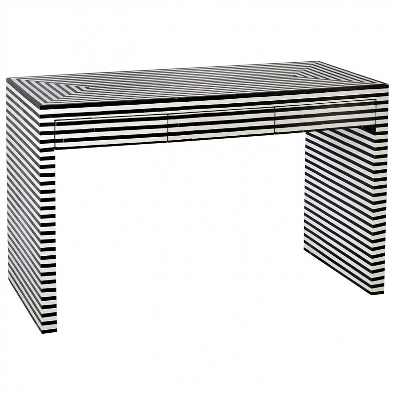 Стол Black&white Indian Bone Inlay table Черно-белый Стол Black&white Indian Bone Inlay table Черно-белый в Брянске | Loft Concept