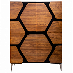 Высокий комод с узором из шпона на фасаде Sahara варинант исполнения - 1 | Loft Concept в Брянске