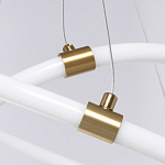 Люстра подвесная с двумя пересекающимися белыми светодиоидными кольцами Luke Lampco Tracer Lamp варинант исполнения - 6 | Loft Concept в Брянске