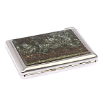 Портсигар с газовой зажигалкой из натурального камня Серафинит Stone Cigarettes Cases варинант исполнения - 5 | Loft Concept в Брянске
