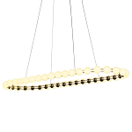 Люстра подвесная светодиодная с круглыми плафонами белого цвета PEARLS Suspension 100  варинант исполнения - 3 | Loft Concept в Брянске