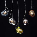 Люстра линейная с 5-ю разноцветными стеклянными плафонами Kaleido варинант исполнения - 5 | Loft Concept в Брянске