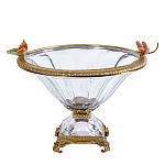 Чаша из прозрачного стекла с бронзовым рельефным ободком Eden Garden варинант исполнения - 1 | Loft Concept в Брянске