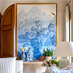 Обои ручная роспись Le Brésil Mer Bleue варинант исполнения - 3 | Loft Concept в Брянске