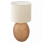 Настольная лампа с тканевым бежевым абажуром на овальном основании Beige Lampshade on Oval Base варинант исполнения - 1 | Loft Concept в Брянске