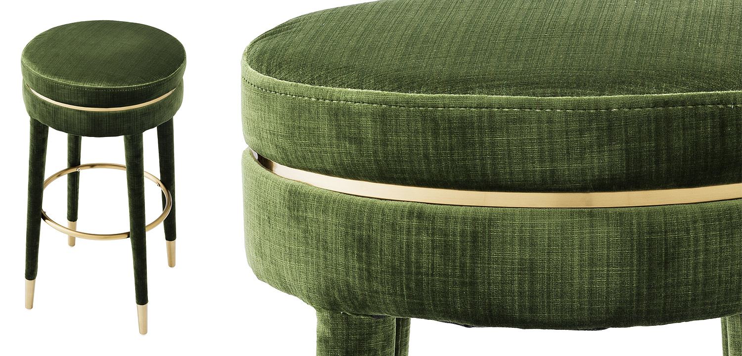 Барный стул Eichholtz Bar Stool Parisian green Барный стул Eichholtz Bar Stool Parisian green - Loft-Concept в Брянске
