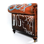 Диван Честерфильд граффити graffiti Orange Sofa натуральная кожа варинант исполнения - 7 | Loft Concept в Брянске