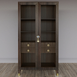 Дизайнерский шкаф витрина Elsa Dreams Walnut с 4-мя ящиками варинант исполнения - 1 | Loft Concept в Брянске